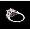 Image 3 : 14KT White Gold 2.29 ctw Tanzanite and Diamond Ring