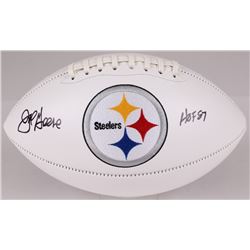 Joe Greene Signed Steelers Logo Football Inscribed "HOF 87" (JSA COA)