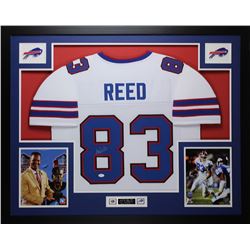 Andre Reed Signed Bills 35" x 43" Custom Framed Jersey (JSA COA)