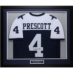 Dak Prescott Signed Cowboys 32" x 37" Custom Framed Jersey (JSA COA)