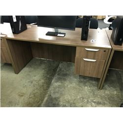 LIGHT WALNUT 2 DRAWER COMPUTER DESK, 48'' X 30''