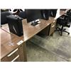 Image 2 : LIGHT WALNUT 2 DRAWER COMPUTER DESK, 60'' X 30''