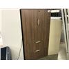 Image 1 : LIGHT WALNUT 2 DOOR, 2 DRAWER STORAGE CABINET, 65'' X 35''