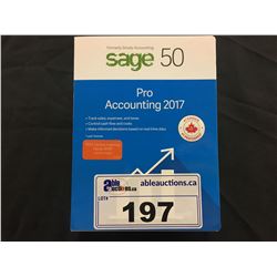 SAGE 50 PRO ACCOUNTING 2017 SOFTWARE, 1 USER LICENSE, SEALED IN BOX