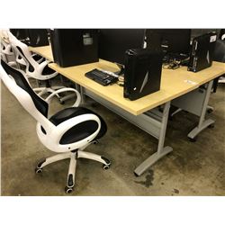 MAPLE MOBILE TILTING COMPUTER TABLE, 47'' X 24''