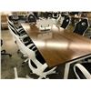 Image 2 : DARK CHERRY KIMBALL BOARDROOM TABLE WITH POWER OUTLET- 10 X 4 FT