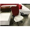 Image 2 : RED & WHITE KIMBALL HI BACK FULLY ADJUSTABLE TASK CHAIR