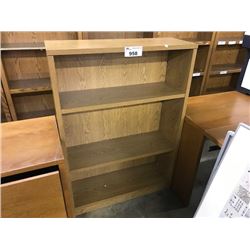 CHERRY 4 FT ADJUSTABLE SHELF BOOKCASE