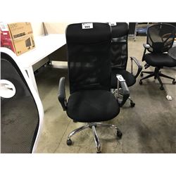 BLACK MESH BACK HI BACK TASK CHAIR