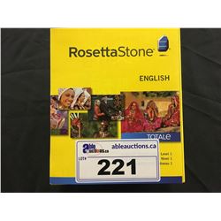 ROSETTA STONE LANGUAGE LEARNING SOFTWARE, AMERICAN ENGLISH LEVEL 1, VERSION 4, SEALED IN BOX