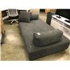 Image 2 : CHARCOAL ALBERTA BLACK MODERN LOUNGING SOFA WITH 3 PILLOW - MADE IN ITALY
