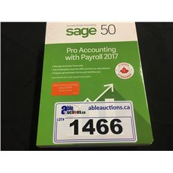 SAGE 50 PRO ACCOUNTING WITH PAYROLL 2017, 1 USER LICENSE, SEALED IN BOX