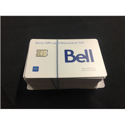 APPROX. 50X BELL NANO SIM LTE SIM CARDS