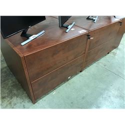 CHERRY 2 DRAWER LATERAL FILE CABINET