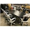 Image 2 : EBONY 10' RACETRACK BOARDROOM TABLE