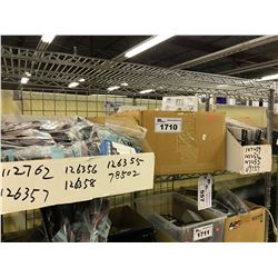SHELF LOT OF ASSORTED ELECTRONICS: CABLING, SATELLITE RADIO & MORE