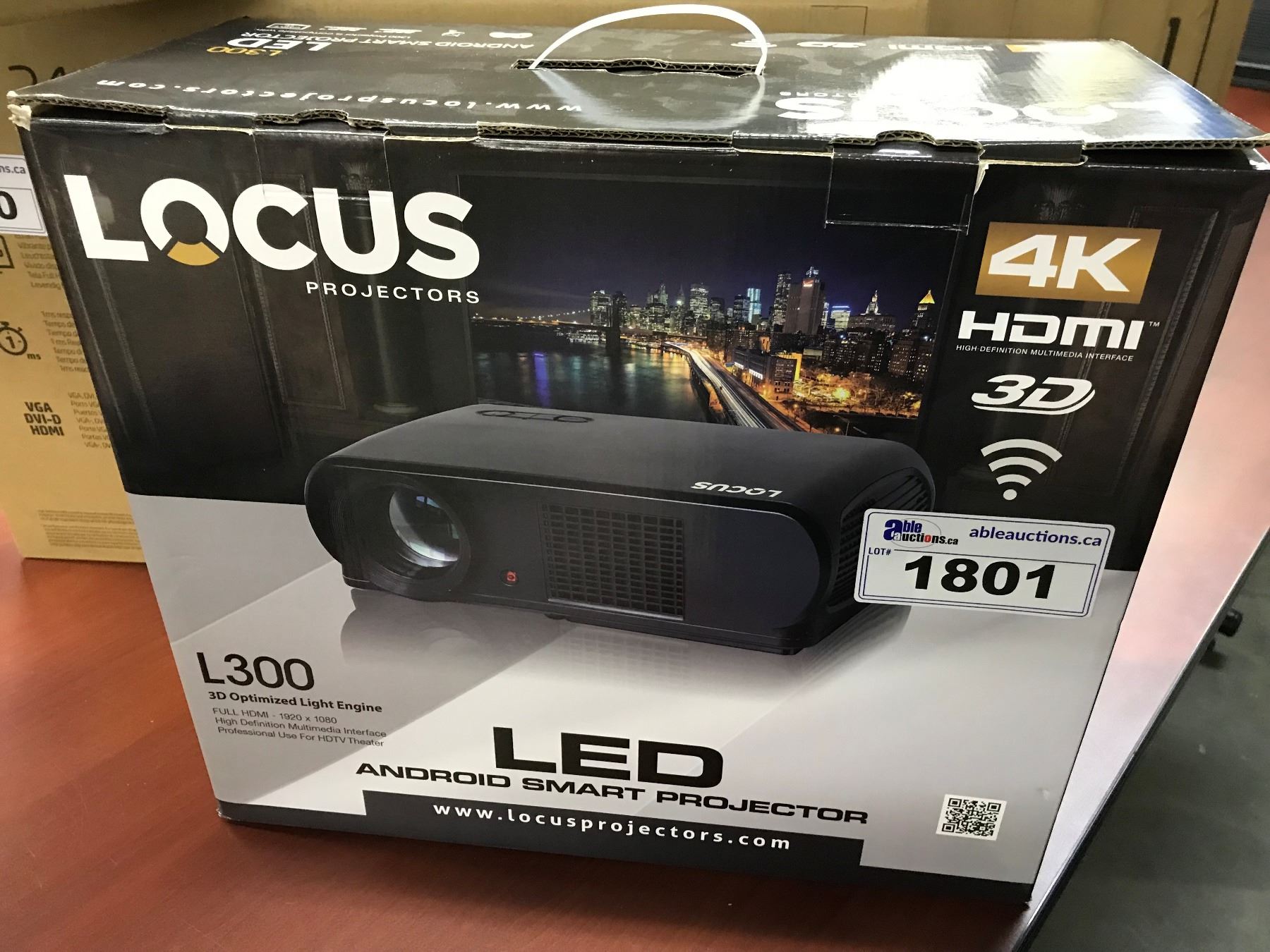 Locus Projectors LOCUS L300 3D OPTIMIZED 4K ANDRIOD SMART PROJECTOR WITH L72 SELF LOCK ...
