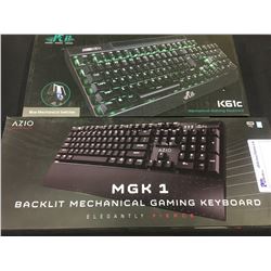 2 KEYBOARDS: AZIO MGK1 AND KII K61C GAMING KEYBOARDS