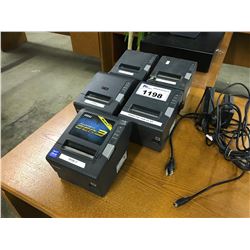 LOT OF 6 EPSON THERMAL PRINTERS & CASH BOX