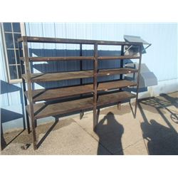 Heavy Duty Steel, 5 Shelf Rack, Overall: 97" x 25" x 72"