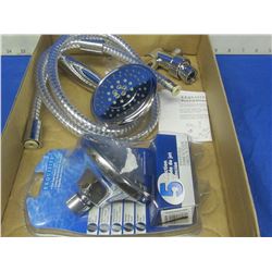 2 New shower heads / 1 five function & 1 Hand held / both are Exquisit collection