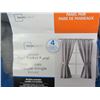 Image 1 : New 4 piece rod pocket panel set / 2 panels & 2 tie backs 40 x 63" dark grey