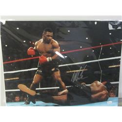 Hand signed Mike Tyson photo with COA. 20 X 16"