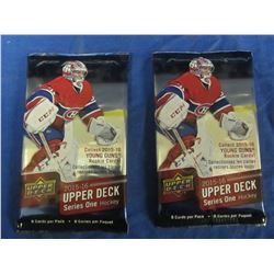 2 Factory Sealed 2015-16 Upper Deck young guns Hockey Cards