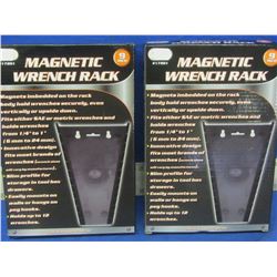 New Set of 2 Magnetic Wrench Racks / holds 12 wrenches from 1/4 - 1" or 6mm - 24mm