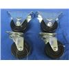 Image 1 : New set of 4 Castors 3inch / 2 fixed and 2 swivel ball bearing