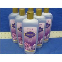 6 Lilac Lavender Bubble Bath / 20 fl oz. bottles