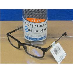 New Foster Grant Reading Glasses + 1.75 with case & cleaning cloth