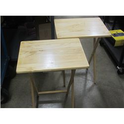 2 Folding wood tv trays
