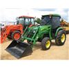 Image 2 : JOHN DEERE 4720 4X4 FARM TRACTOR, S/N 670555, 3 PTH, PTO, JD LOADER ATTACHMENT, ECAB W/AIR, METER RE