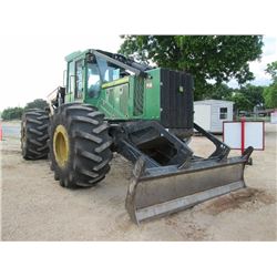 JOHN DEERE 848H GRAPPLE SKIDDER, S/N 651639, ( 13 YR) DUAL ARCH GRAPPLE, WINCH, ECAB W/AIR, 30.5-32