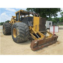 TIGERCAT 630B GRAPPLE SKIDDER, S/N 6301605, DUAL ARCH GRAPPLE, WINCH, ECAB W /AIR, METER READING 8,8