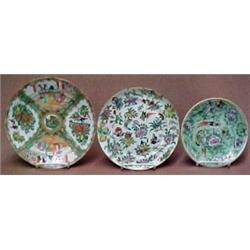 Celadon Famille Rose 7 1/4" plate, late 19th