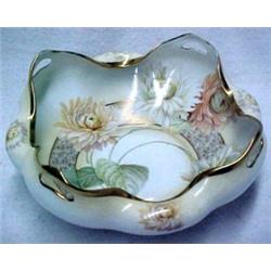 R.S. Germany bowl, gilt decorated undulating