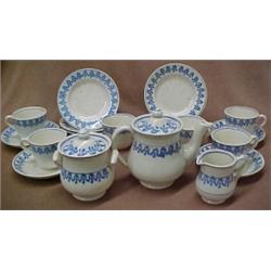 Set of spatterware doll's dishes, seventeen p