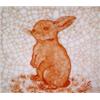 Image 2 : Heubach rabbit tile, standing rabbit, crackle