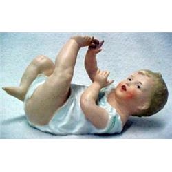 Heubach piano baby, impressed mark on bottom,