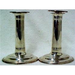 A pair of Steiff sterling silver candlesticks