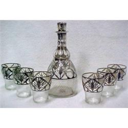 Sterling silver overlay seven piece cut cryst