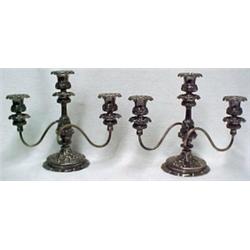 A pair of Victorian quadruple plated triple c
