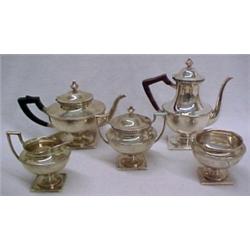 Five piece sterling silver tea and coffee ser