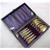 Image 1 : Set of six coin silver spoons in fitted case,