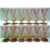 Image 1 : A set of twelve hand blown Murano glass goble