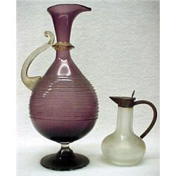 Two pieces of blown glassware including Venet