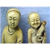 Image 2 : A pair of carved ivory Japanese figures on wo