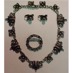 Cini sterling silver necklace and earring set